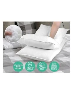 Cheap 👏 Giselle Bedding King Size 4 Pack Bed Pillow Medium*2 Firm*2 Microfibre Fiiling 🎉 -Bedroom Sales Store 780386140 3 720x928