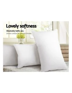 Cheap 👏 Giselle Bedding King Size 4 Pack Bed Pillow Medium*2 Firm*2 Microfibre Fiiling 🎉 -Bedroom Sales Store 780386140 5 720x928