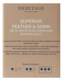 Budget ✨ Heritage 85/15 Duck Down & Feather Quilt White 💯 -Bedroom Sales Store 780640750 5 720x928