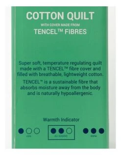 Discount 👍 Heritage Cotton Quilt With Cover Made From Tencel Lyocell Fibres White ✔️ -Bedroom Sales Store 780641920 5 720x928