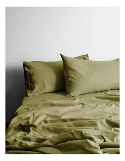 Promo 🔔 Aura Home Maison Vintage Sheet Set in Olive 👏