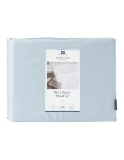 Outlet 🤩 Heritage Pima Cotton 400TC Sheet Set Mist ✨ -Bedroom Sales Store 790049350 790048540 3 720x928