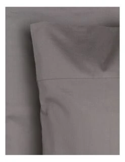 Budget ⌛ Heritage Pima Cotton 400TC Sheet Set Grey ⌛