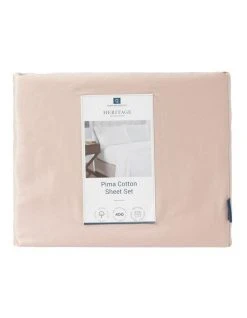 Best Pirce 😉 Heritage Pima Cotton 400TC Sheet Set Pink ❤️ -Bedroom Sales Store 790049350 790049080 3 720x928