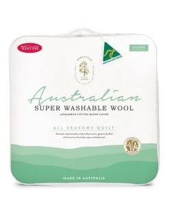 Buy 🧨 Tontine Homestead Australian Super Wash Wool With Bamboo Quilt White ❤️