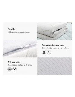 Brand new ✨ Giselle Bedding Giselle Memory Foam Mattress Topper Queen Bed Cool Gel Bamboo Cover 10CM ✨ -Bedroom Sales Store 795718990 4 720x928