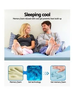 Brand new ✨ Giselle Bedding Giselle Memory Foam Mattress Topper Queen Bed Cool Gel Bamboo Cover 10CM ✨ -Bedroom Sales Store 795718990 5 720x928