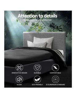 Deals 🤩 Artiss King Single Size Bed Frame Base Mattress Platform Fabric Wooden Grey NEO 🌟 -Bedroom Sales Store 795723310 3 720x928