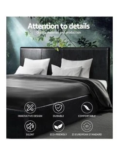 Best Pirce 🎁 Artiss Double Size PU Leather Bed Frame Headboard - Black ✨ 8 Best Pirce 🎁 Artiss Double Size PU Leather Bed Frame Headboard - Black ✨ -Bedroom Sales Store 795723400 3 720x928