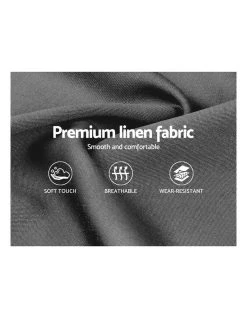 Deals ✨ Artiss Queen Size Wooden Upholstered Bed Frame Headborad - Grey ✨ -Bedroom Sales Store 795723940 5 720x928