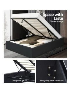New 💯 Artiss Queen Size Gas Lift Bed Frame Base With Storage Platform Fabric ❤️ -Bedroom Sales Store 795727990 4 720x928