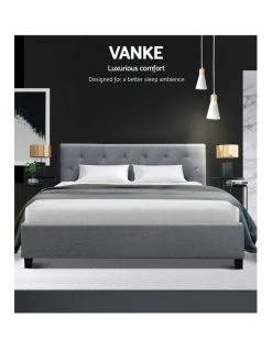 Top 10 ✨ Artiss Double Size Bed Frame VANKE Fabric Headboard Wooden Mattress Base ✔️ -Bedroom Sales Store 795729790 3 720x928