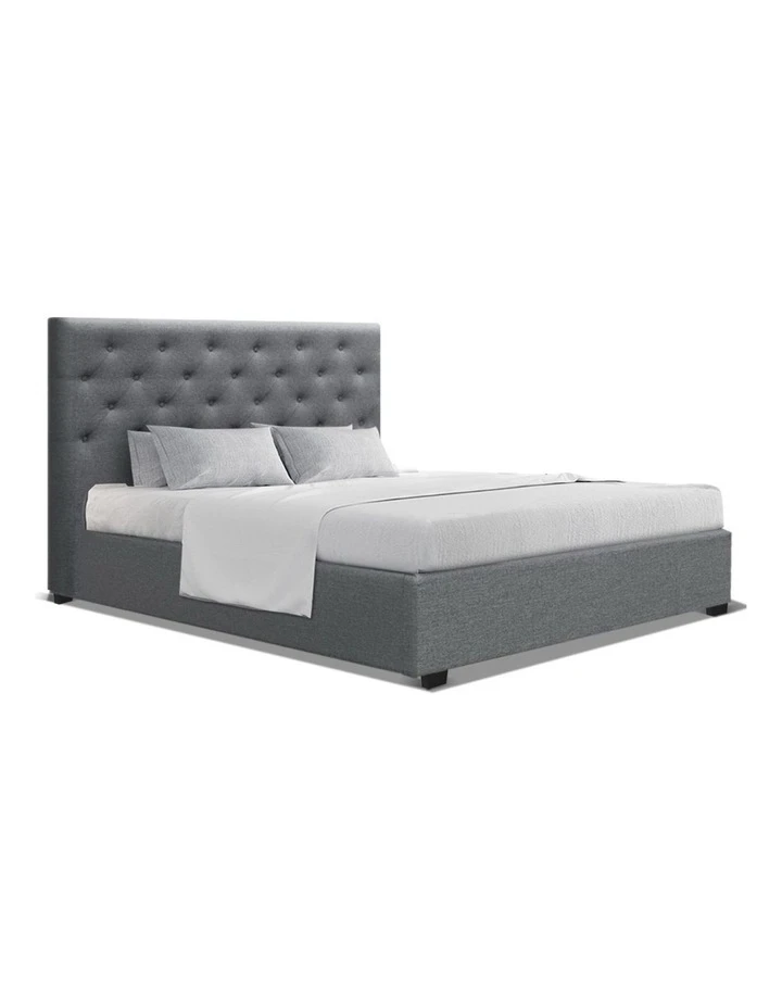 Discount 👍 Artiss Double Full Size Gas Lift Bed Frame Base With Storage Mattress Grey Fabric VILA ✔️ 1 Discount 👍 Artiss Double Full Size Gas Lift Bed Frame Base With Storage Mattress Grey Fabric VILA ✔️