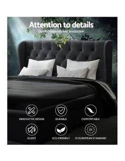 Discount ✔️ Artiss Queen Size Bed Frame Base Mattress With Storage Drawer Charcoal Fabric MILA ✨ -Bedroom Sales Store 795733030 4 720x928