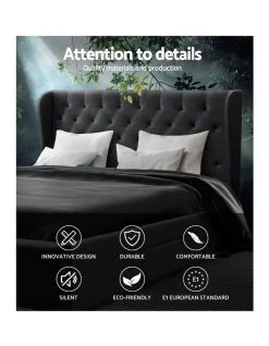 Flash Sale 😍 Artiss King Size Bed Frame Base With Storage Drawer Charcoal Fabric MILA ⌛ -Bedroom Sales Store 795733120 4 720x928