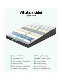 Coupon 🔔 Giselle Bedding Double Mattress Bed 7 Zone Euro Top Pocket Spring Firm Foam ✨ -Bedroom Sales Store 795827260 6 720x928