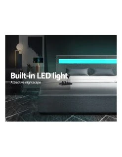 Brand new 🎁 Artiss LED Bed Frame Queen Size Gas Lift Base With Storage Grey Fabric COLE ❤️ -Bedroom Sales Store 795844450 4 720x928