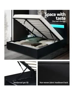 Best deal 😉 Artiss LED Bed Frame Double Full Size Gas Lift Base With Storage Black Leather ⭐ 11 Best deal 😉 Artiss LED Bed Frame Double Full Size Gas Lift Base With Storage Black Leather ⭐ -Bedroom Sales Store 795844540 6 720x928