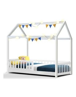 Wholesale 😉 Artiss Wooden Bed Frame Single Size Timber Mattress Base Pine Platform White ROCK ⭐