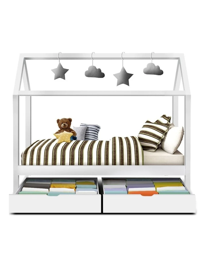 Deals ✨ Artiss Wooden Bed Frame Single Size Mattress Base Pine Timber Platform White BALI 💯 3 Deals ✨ Artiss Wooden Bed Frame Single Size Mattress Base Pine Timber Platform White BALI 💯 - Image 3