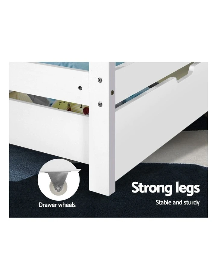 Deals ✨ Artiss Wooden Bed Frame Single Size Mattress Base Pine Timber Platform White BALI 💯 6 Deals ✨ Artiss Wooden Bed Frame Single Size Mattress Base Pine Timber Platform White BALI 💯 - Image 6