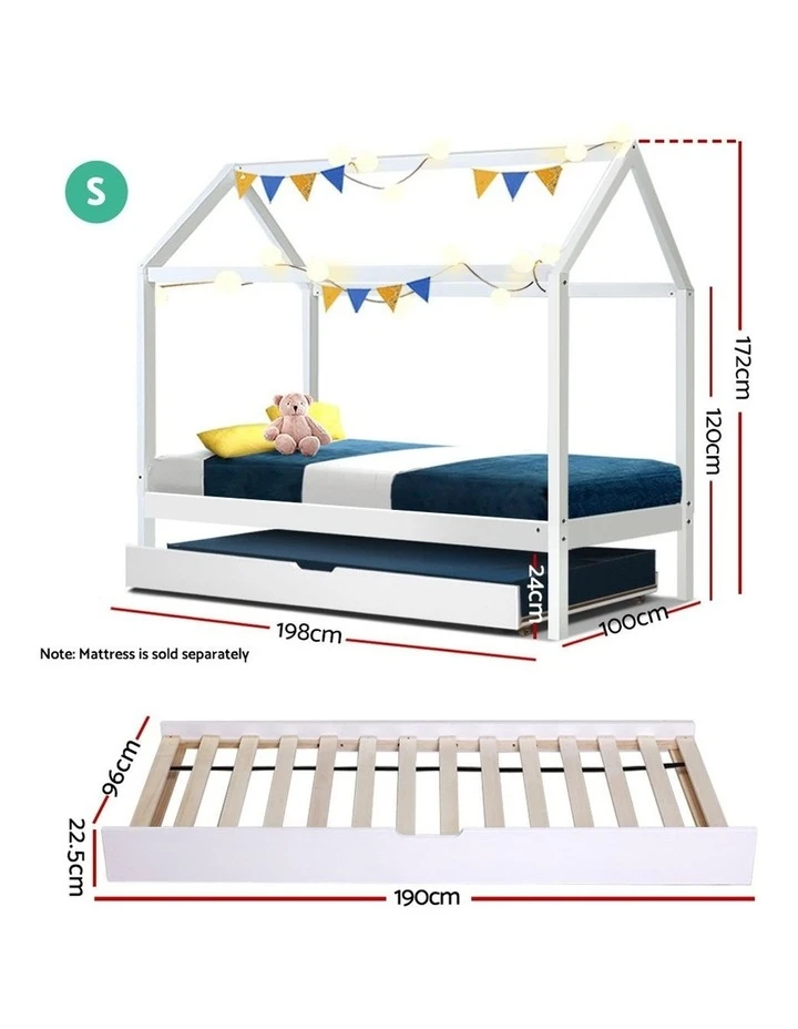 Deals ✨ Artiss Wooden Bed Frame Single Size Mattress Base Pine Timber Platform White HOLY ⭐ 2 Deals ✨ Artiss Wooden Bed Frame Single Size Mattress Base Pine Timber Platform White HOLY ⭐ - Image 2