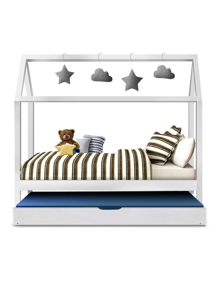 Deals ✨ Artiss Wooden Bed Frame Single Size Mattress Base Pine Timber Platform White HOLY ⭐ 3 Deals ✨ Artiss Wooden Bed Frame Single Size Mattress Base Pine Timber Platform White HOLY ⭐ - Image 3