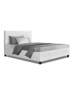 Flash Sale 🤩 Artiss King Single Size Bed Frame Base Mattress Platform White Leather Wooden NEO 😉