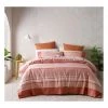 Cheapest 🥰 Vue Grayson Cotton Quilt Cover Set Brick Pink ✔️
