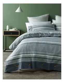 Discount 🌟 Vue Grayson Cotton Quilt Cover Set Charcoal 👍