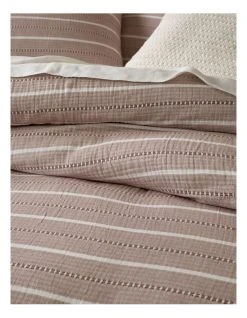 Wholesale ✔️ Australian House & Garden Avallon Vertical Stripe Quilt Cover Set Sandstone 🔔 -Bedroom Sales Store 797661190 832954420 3 1 720x928