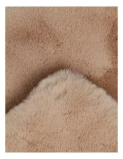 New ❤️ Heritage Amelie Faux Fur Throw Taupe ❤️ -Bedroom Sales Store 798600070 3 720x928
