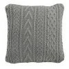 New ❤️ Innovatec Sakura Light Grey Cable Knit Cushion 🧨