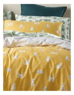 Top 10 😍 Beau & Bonnie Rupert Cat Quilt Cover Set Yellow 🎉