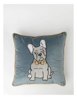 Flash Sale ❤️ Beau & Bonnie Frenchie Dog Cushion Navy 🤩