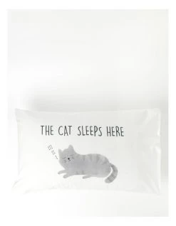 Top 10 🛒 Beau & Bonnie Cat Sleeps Here Pillowcase Multicolour 👍 -Bedroom Sales Store 802145260 1 720x928