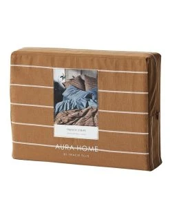 Hot Sale ⌛ Aura Home French Stripe Bedlinen Collection in Bronze ✔️ -Bedroom Sales Store 804513250 840300310 4 720x928