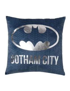 Coupon 🌟 Batman Gotham City Square Cushion Blue/Silver ⭐