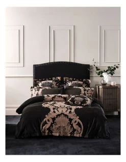 Deals ⌛ Grace by Linen House Dionisia Quilt Cover Set Black 👏