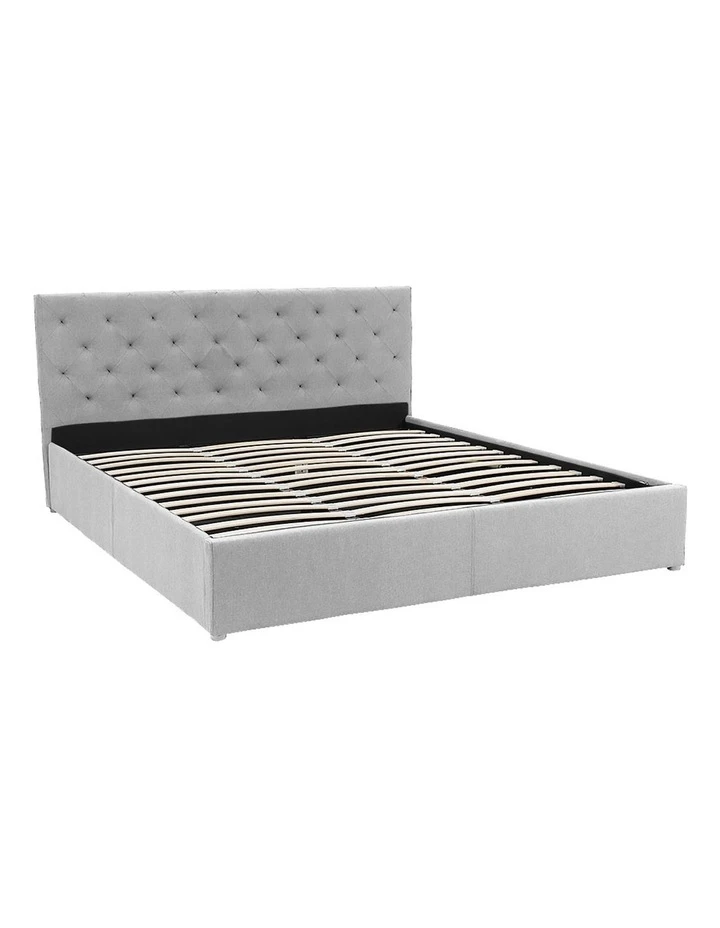 Best reviews of ⭐ Laura Hill King Linen Fabric Gas Lift Storage Bed Frame With Headboard Grey ⭐ 1 Best reviews of ⭐ Laura Hill King Linen Fabric Gas Lift Storage Bed Frame With Headboard Grey ⭐