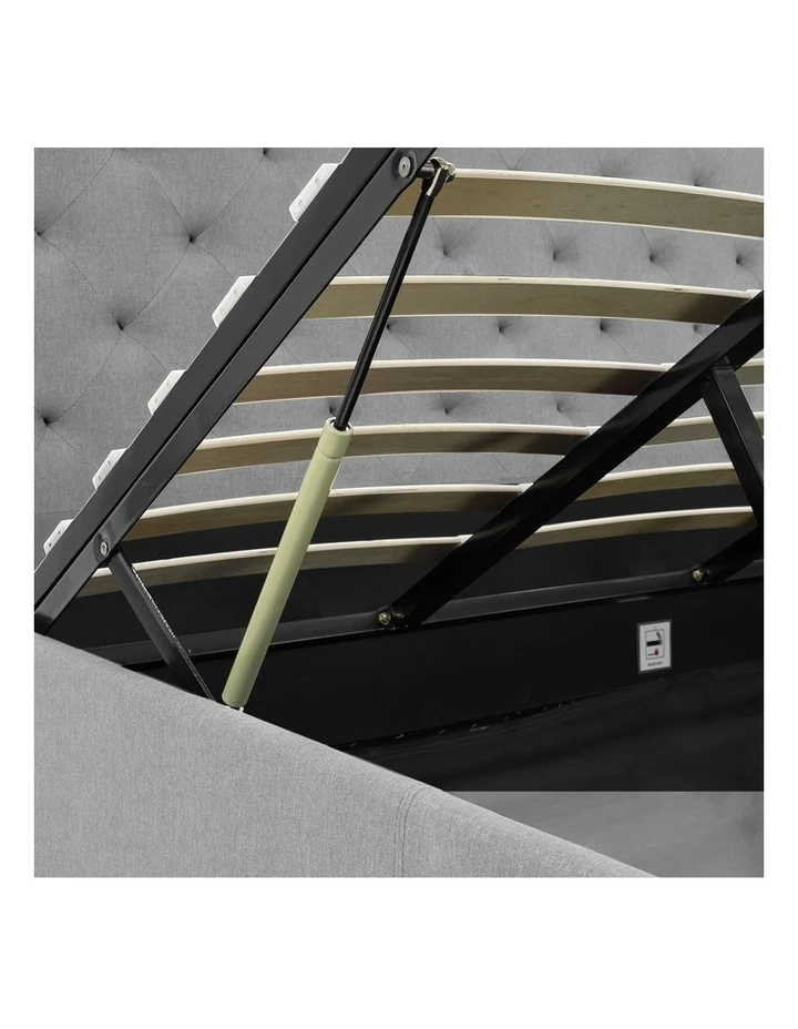 Best reviews of ⭐ Laura Hill King Linen Fabric Gas Lift Storage Bed Frame With Headboard Grey ⭐ 7 Best reviews of ⭐ Laura Hill King Linen Fabric Gas Lift Storage Bed Frame With Headboard Grey ⭐ - Image 7