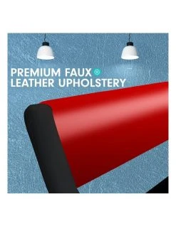 Deals 😍 Laura Hill King Size Pu Leather Bed Frame Wood Base Metal Beam Italian Design - Red ⌛ -Bedroom Sales Store 816580630 6 720x928