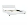 Coupon 🔔 Laura Hill King Size Pu Leather Bed Frame Wood Base Metal Beam Italian Design - White ✨