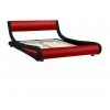 Flash Sale 💯 Laura Hill Queen Size Pu Leather Bed Frame Wood Base Metal Beam Italian Design - Red 🔔
