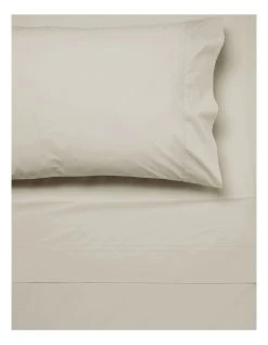 Buy 🔔 Linen House Vienna 300TC Cotton Percale Sheeting Cream 😀