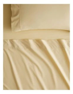 Cheapest 🛒 Sheridan Organic Cotton Percale 300TC Sheet Set Collection in Buttermilk 🛒