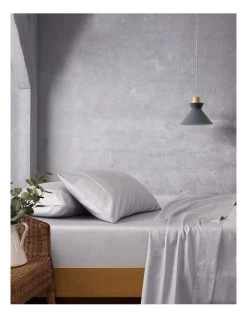 Best Pirce ⌛ Vue Tulsa 500TC Cotton Sateen Sheet Set Platinum 🧨