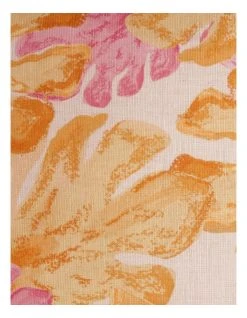 Deals 🎉 Vue Calido Leaf Print With Fringe Cushion Pink 🎁 -Bedroom Sales Store 832901950 3 720x928