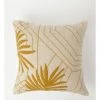 Outlet 🤩 Vue Maricopa Palm Leaf Embroidered Cushion in Ochre 🌟
