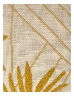 Outlet 🤩 Vue Maricopa Palm Leaf Embroidered Cushion in Ochre 🌟 -Bedroom Sales Store 832960990 3 720x928